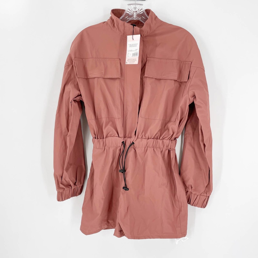 NWT Missguided Utility Drawstring Playsuit Pink